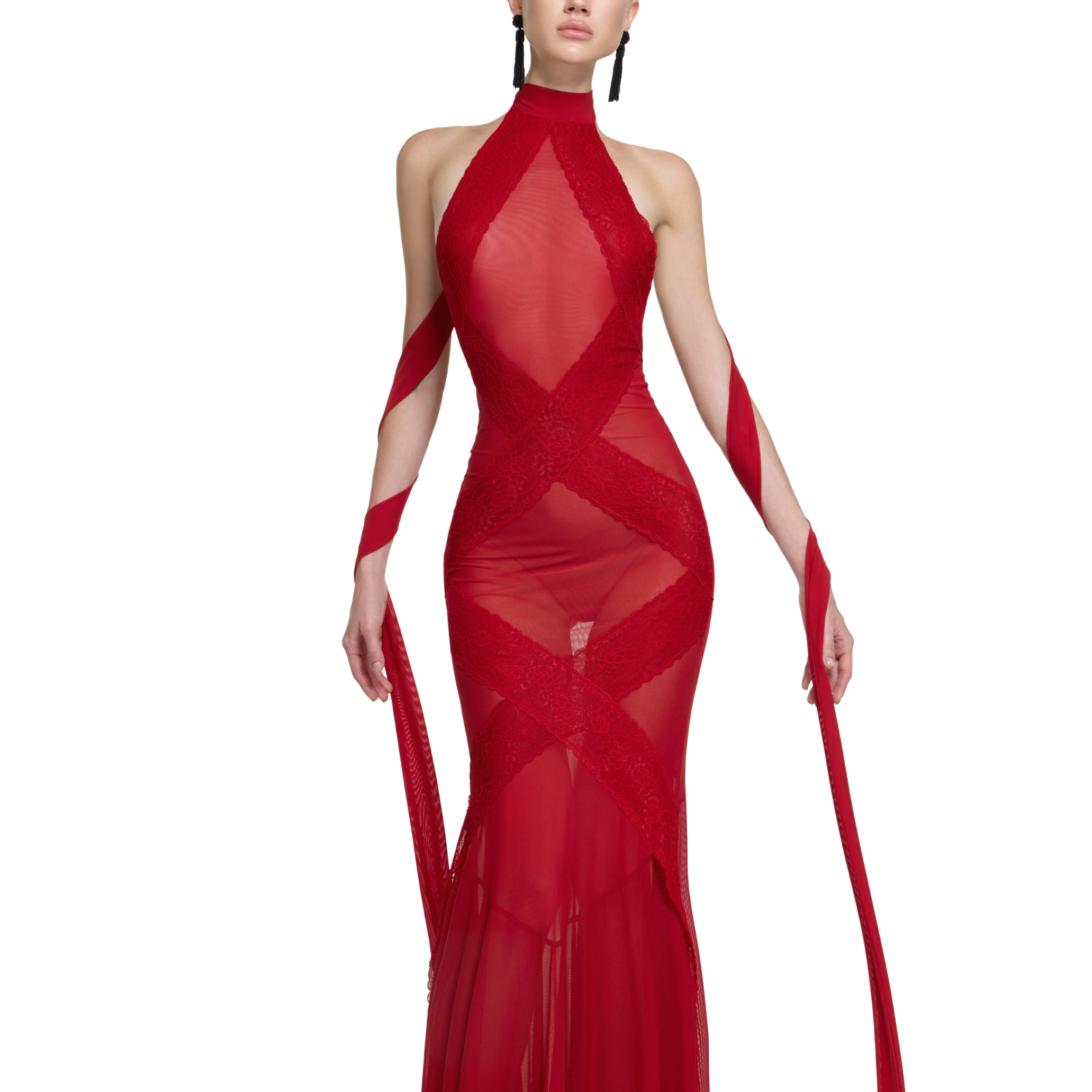 SLICK DRESS ( RED ) - 3