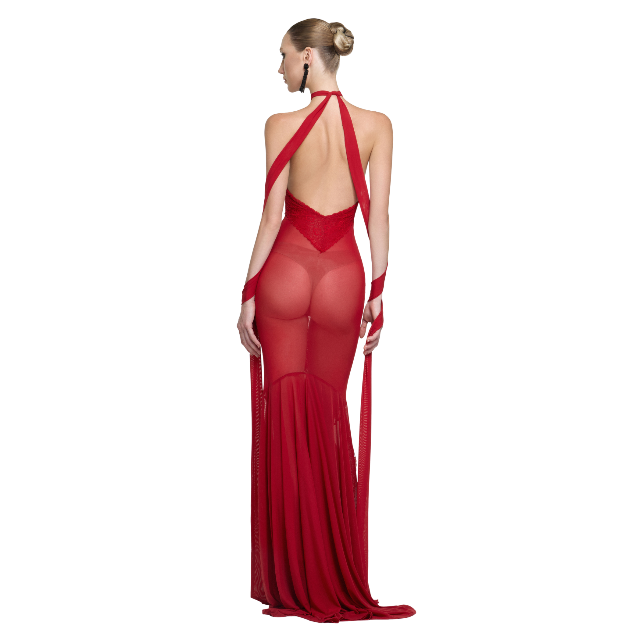 SLICK DRESS ( RED ) - 4