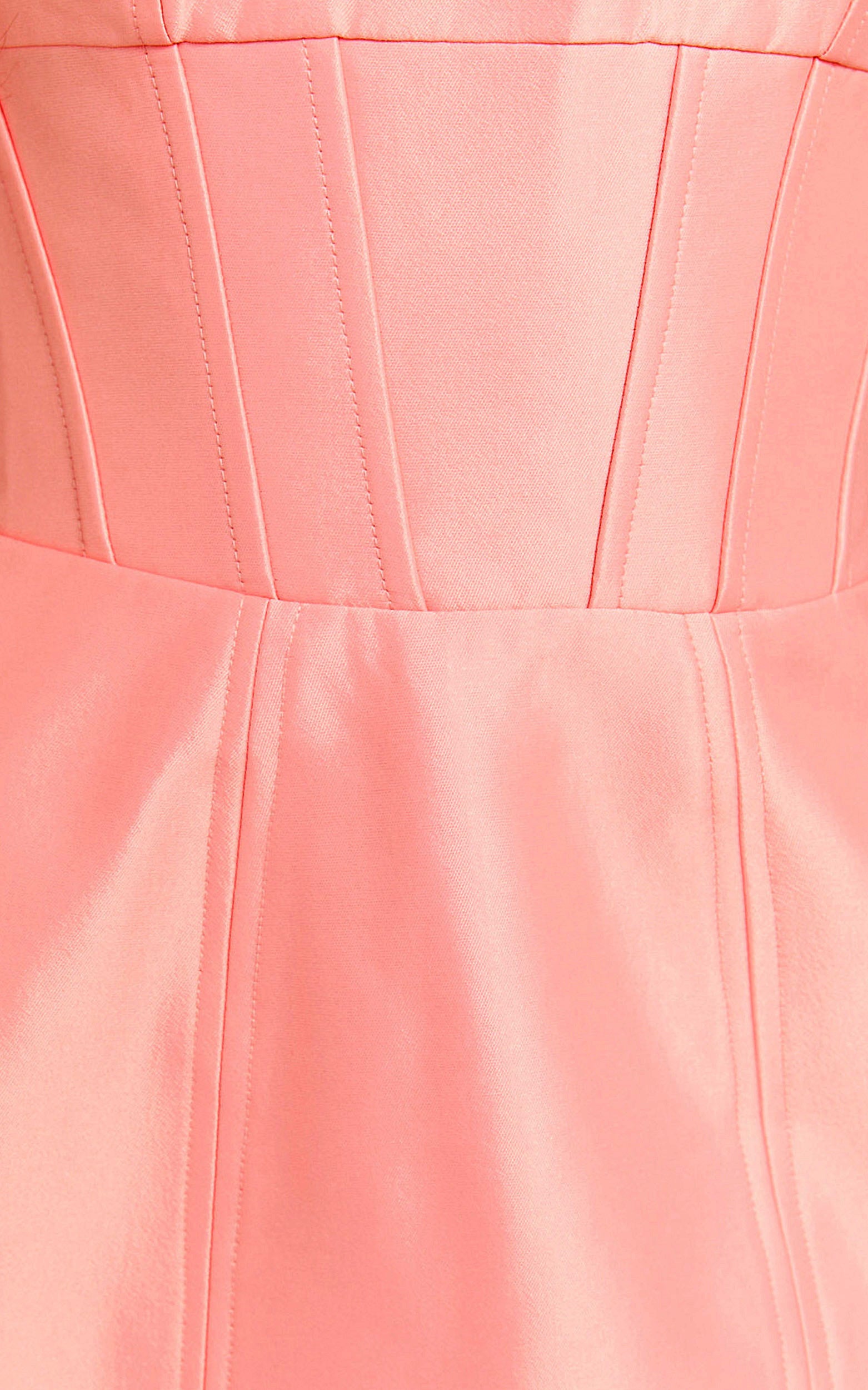 Amalie The Label - Judith Strapless Corset Bodice Lace Back Mini Dress in Blush - View 8