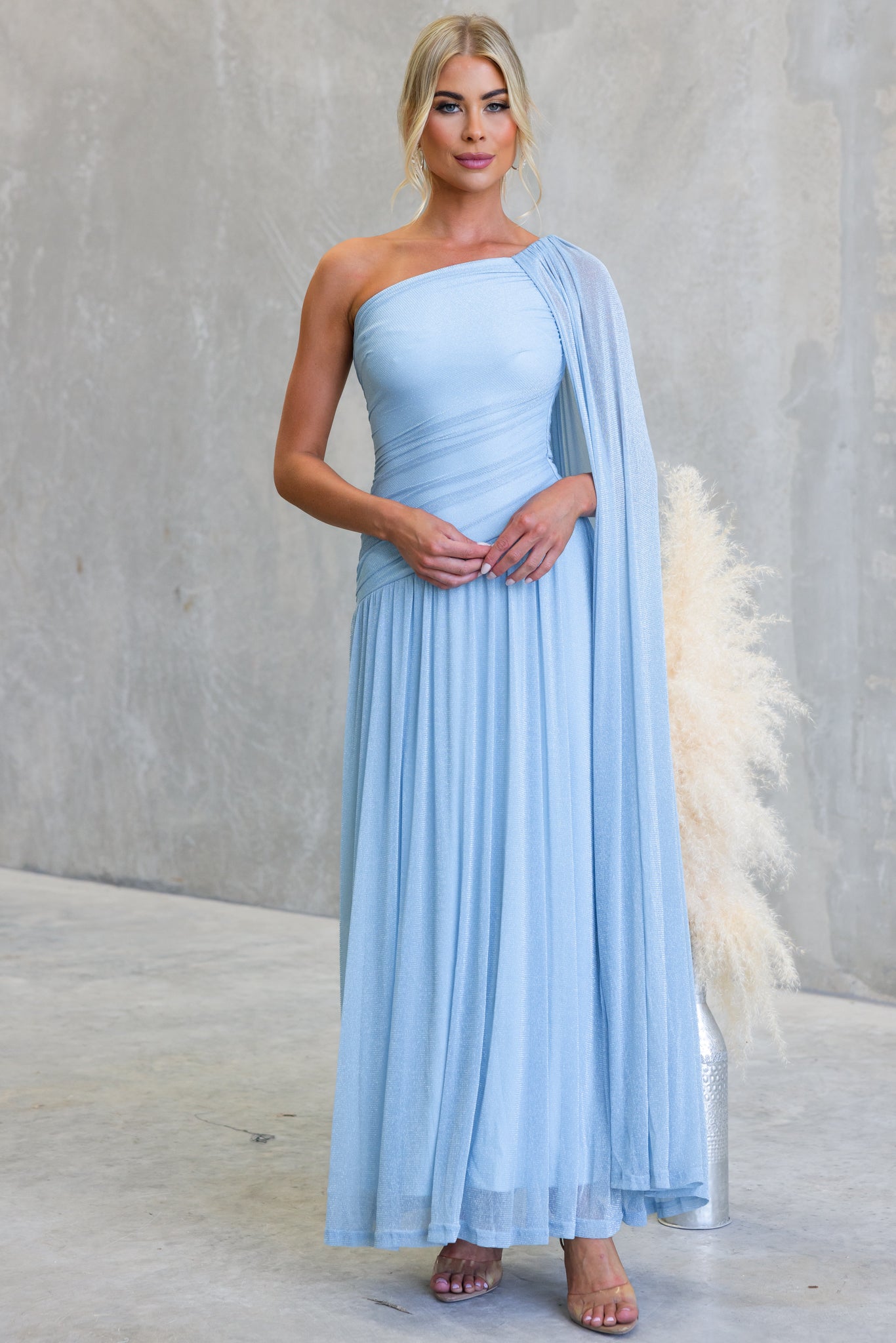 Catch My Breath Maxi Dress - Blue - View 3