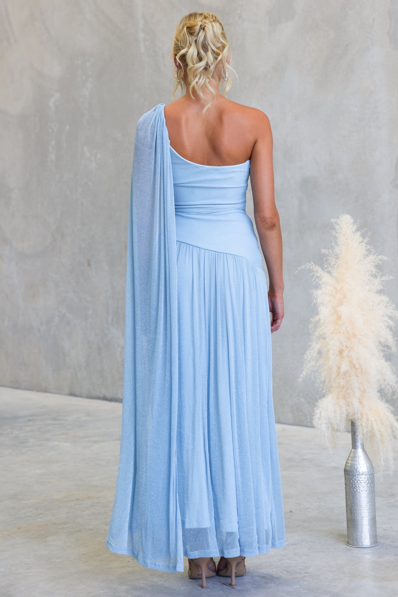 Catch My Breath Maxi Dress - Blue - View 5