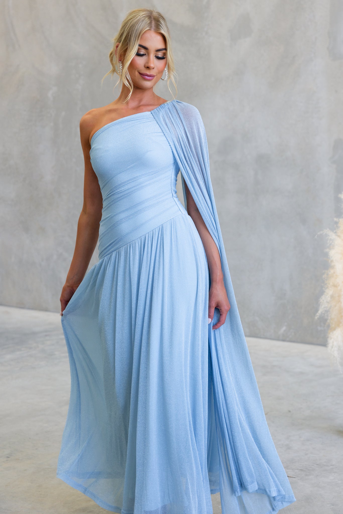 Catch My Breath Maxi Dress - Blue - View 2