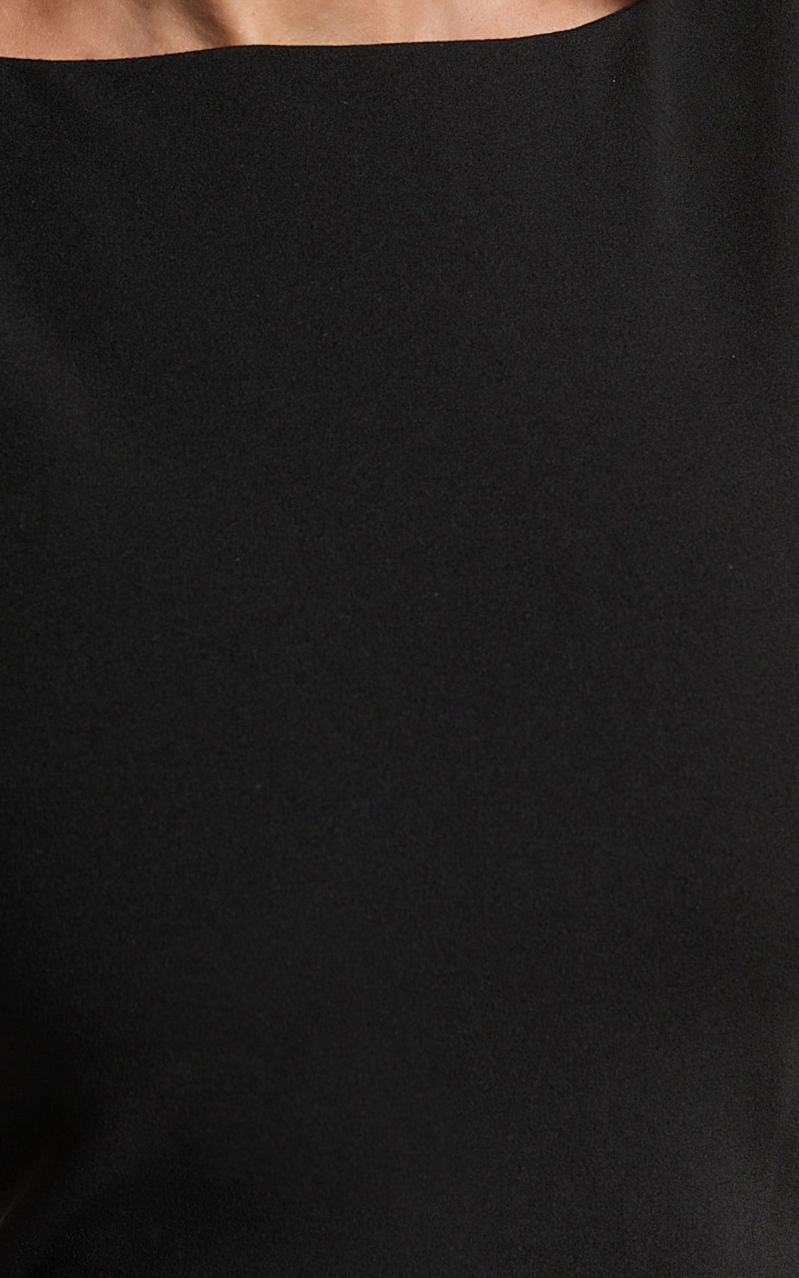 Bindi Boat Neck Bodycon Mini Dress in Black - View 10
