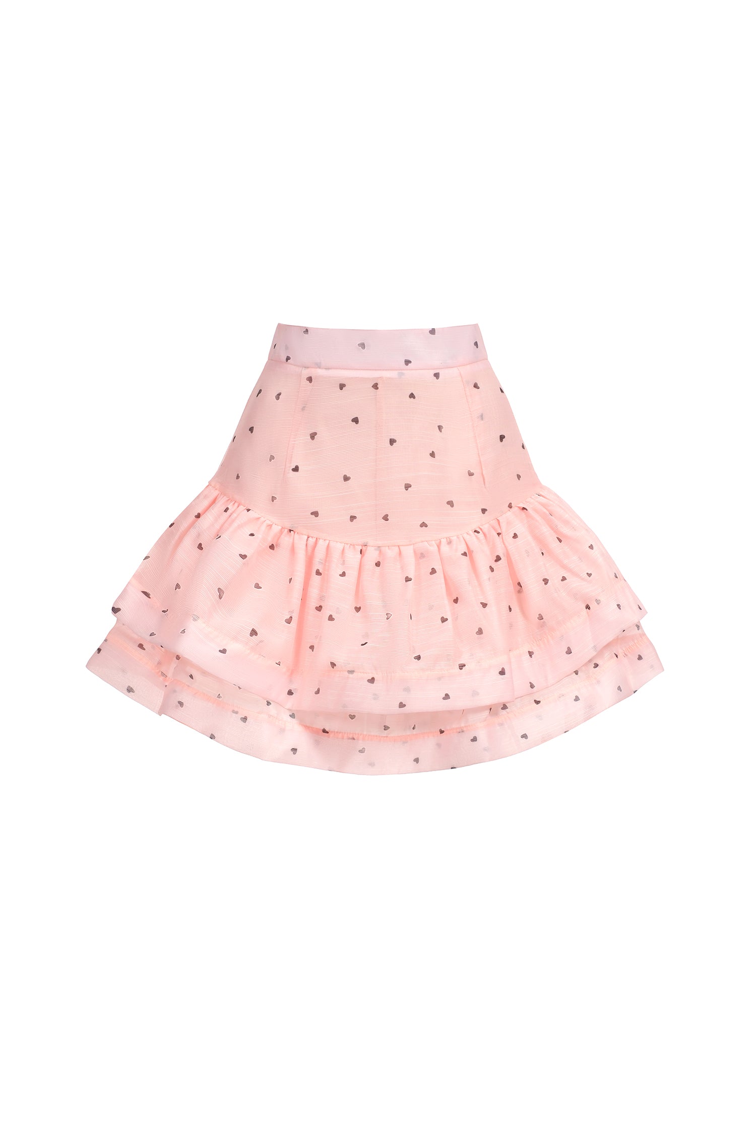 Sahara Rufflede Dot Printed Bowknot Top And Skirt Two-Piece Set