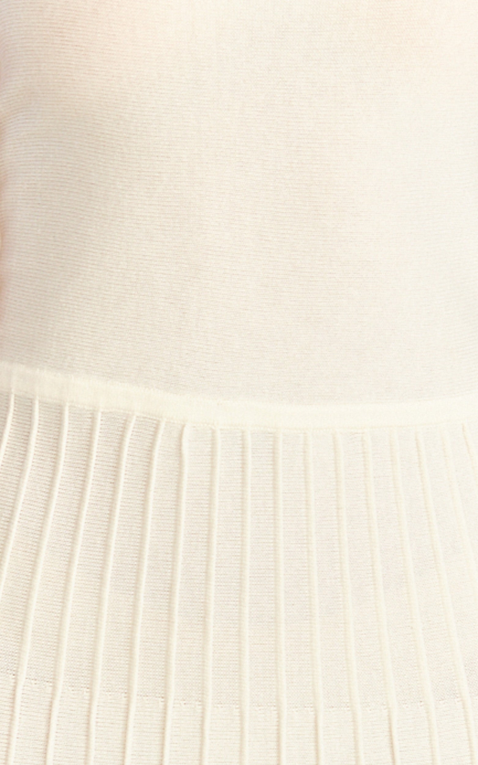 Candace Midi Dress - Halter Neck Ribbed Knit Dress in Cream - View 6