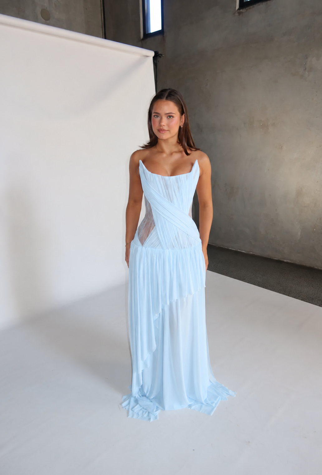 Oxa Couture Elle Gown - Baby Blue