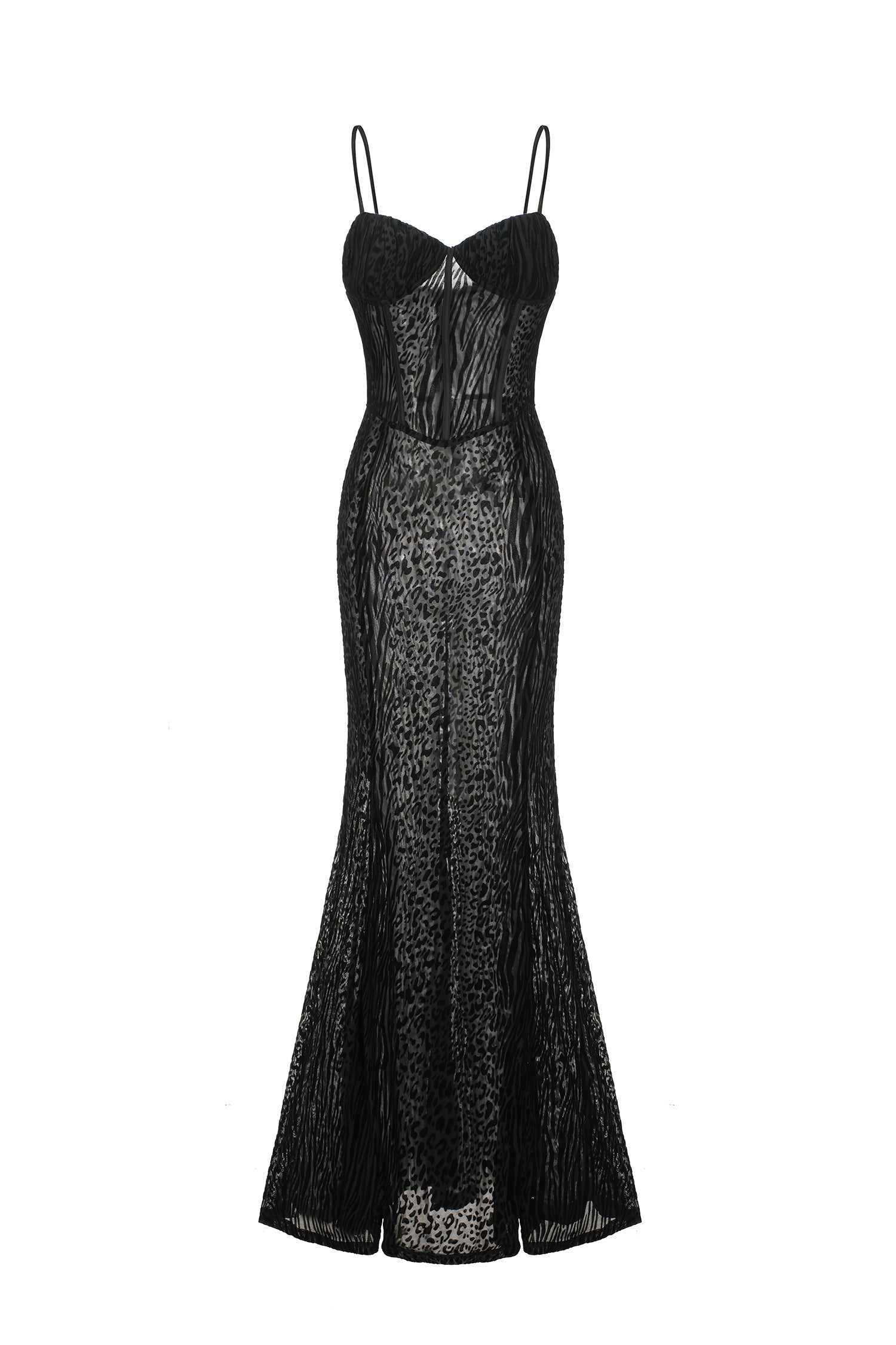 Yedda leopard Halter Maxi Dress