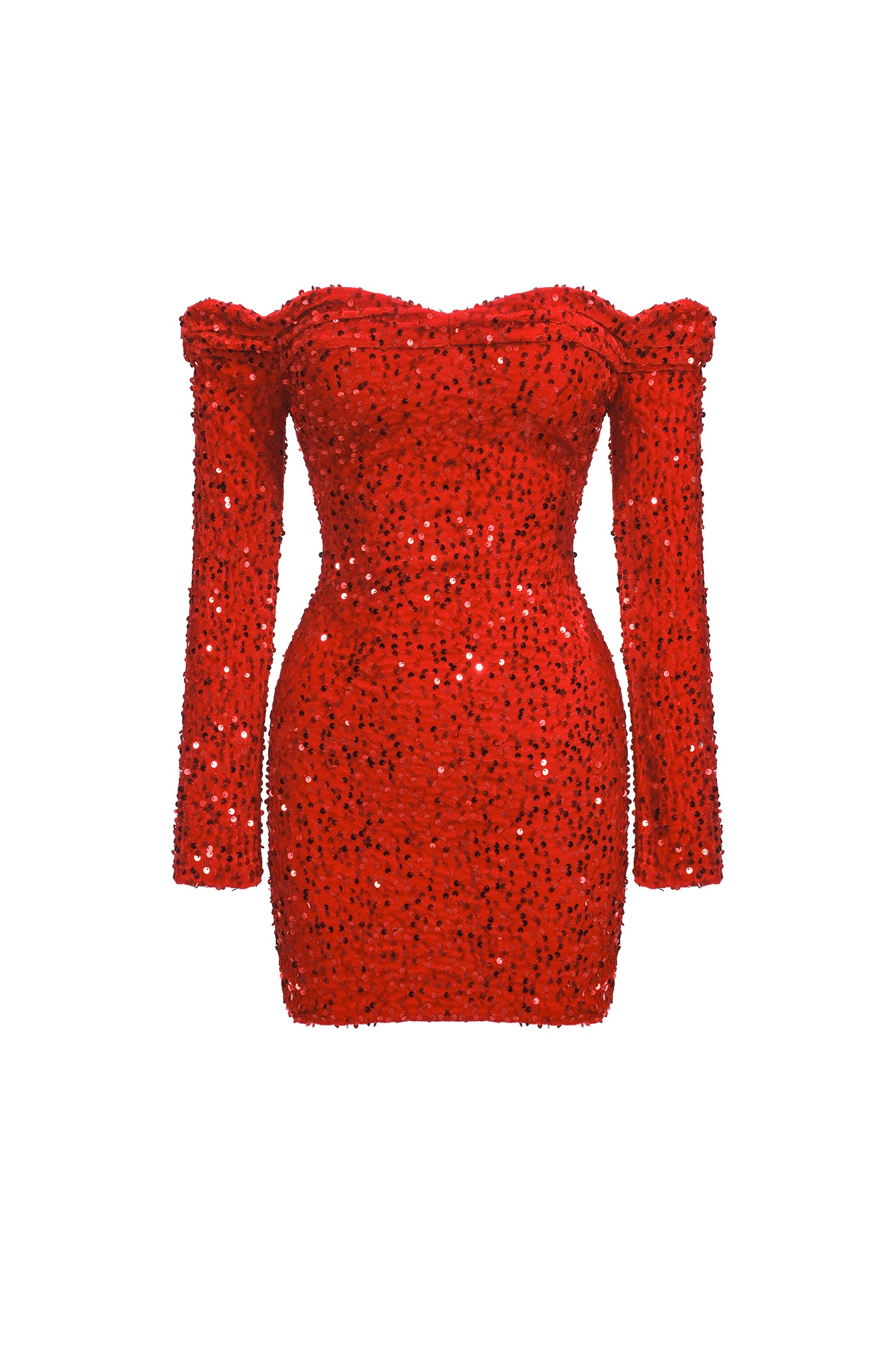 Ginny Off Shoulder Sequins Mini Dress