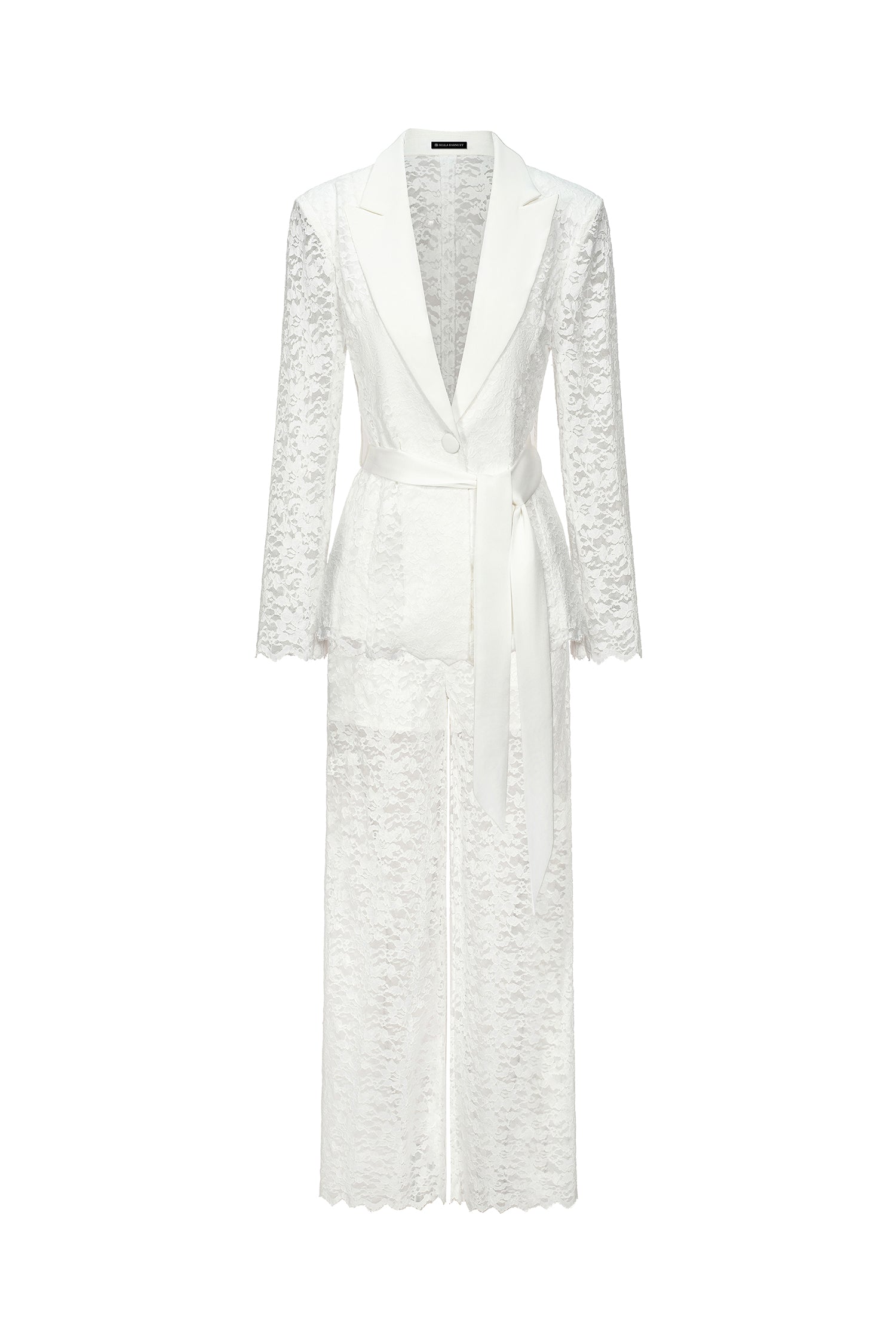 Kezia Deep-V Long Sleeves Lace Two-Piece Set