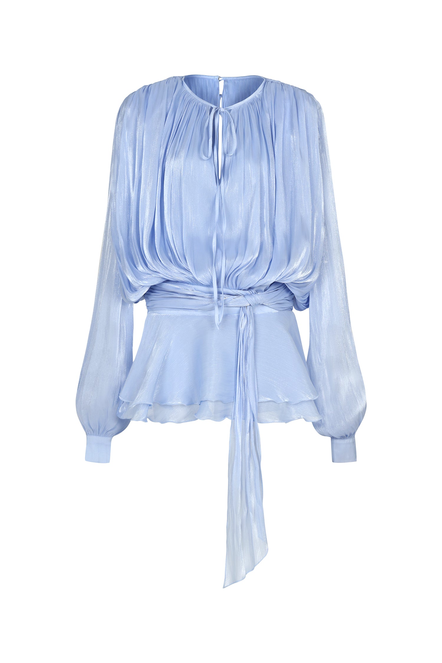 Dekia Long Sleeves Hollow Out Flounce Mini Dress