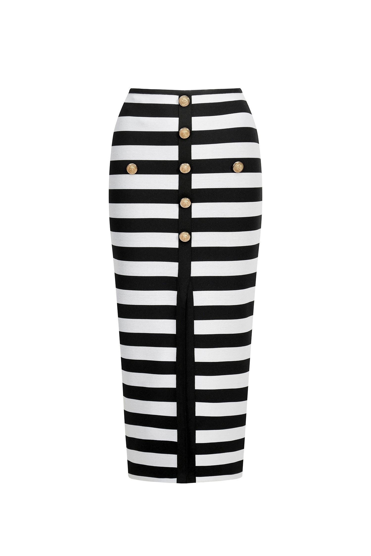 Martha Off-the-Shoulder Hollow Out Slit Bandage Midi Two-Piece Set