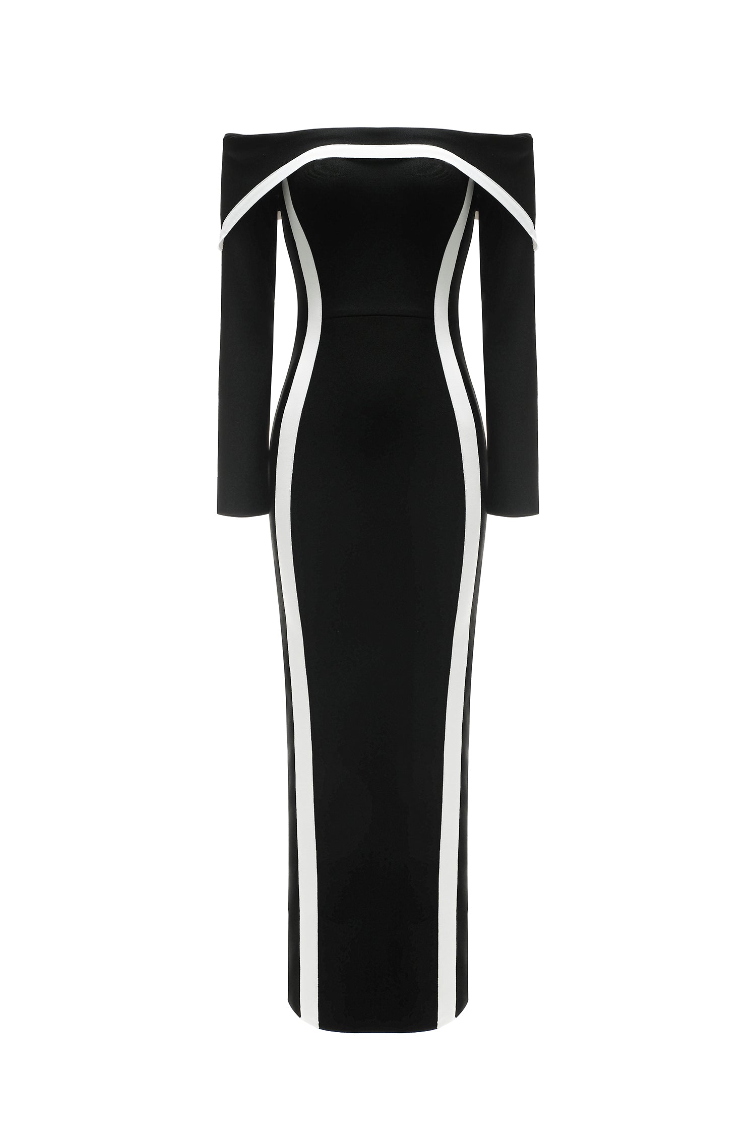 Hilda Off-the-Shoulder Long Sleeve Maxi Dress