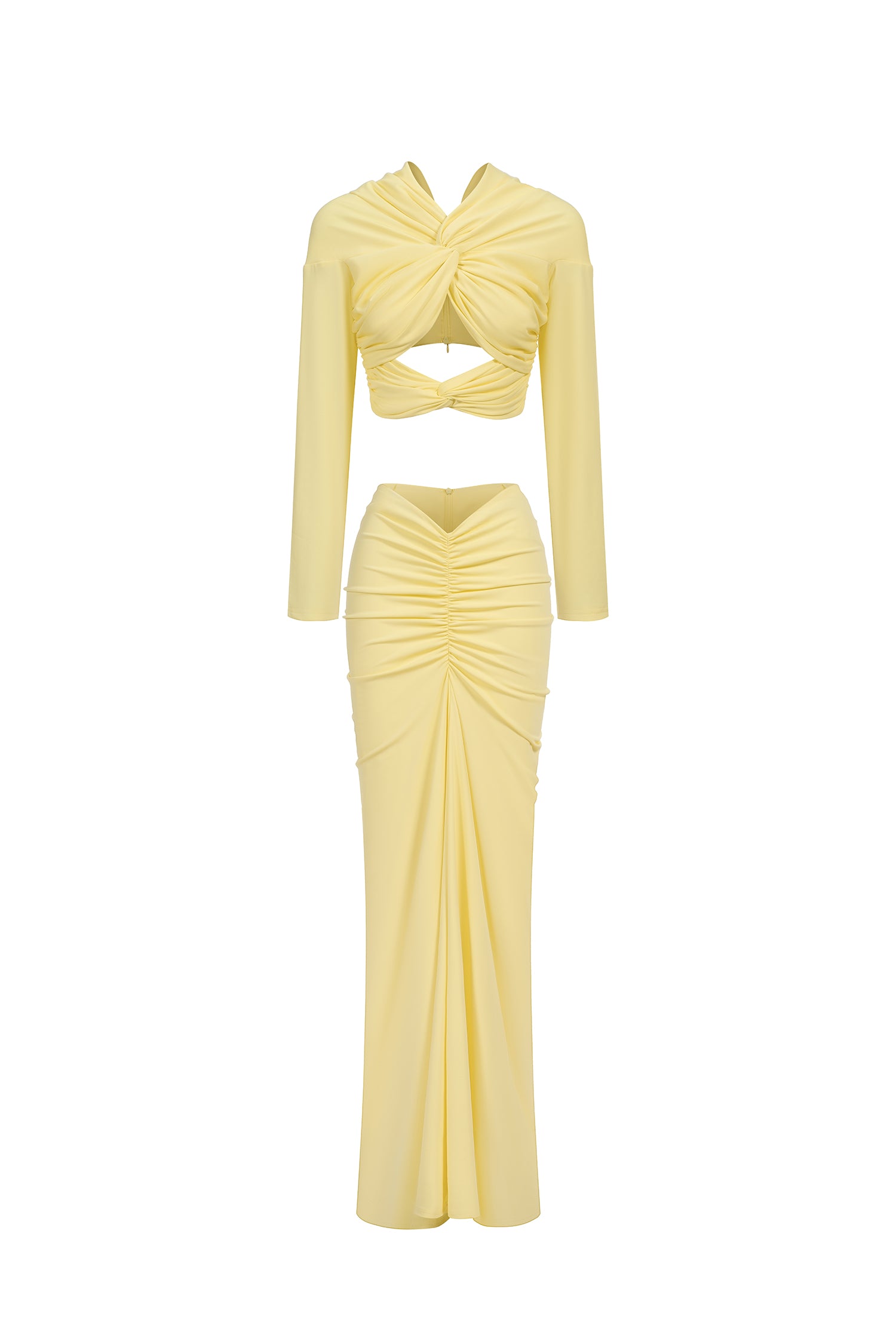 Kendall Long Sleeve Knot Maxi Dress