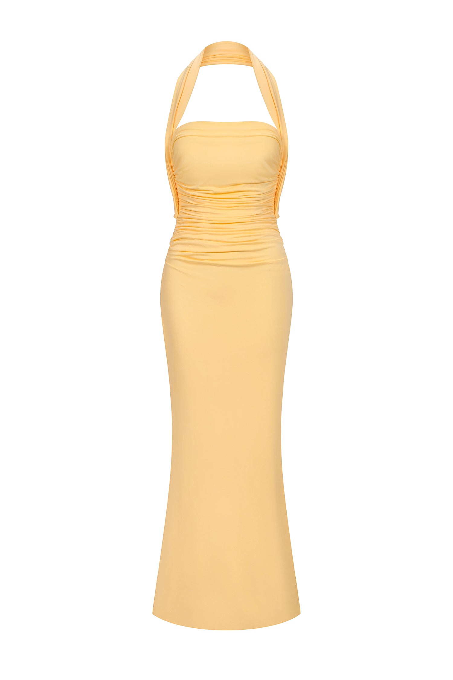 Kaxani Strapless Slim Flowers Backless Maxi Dress