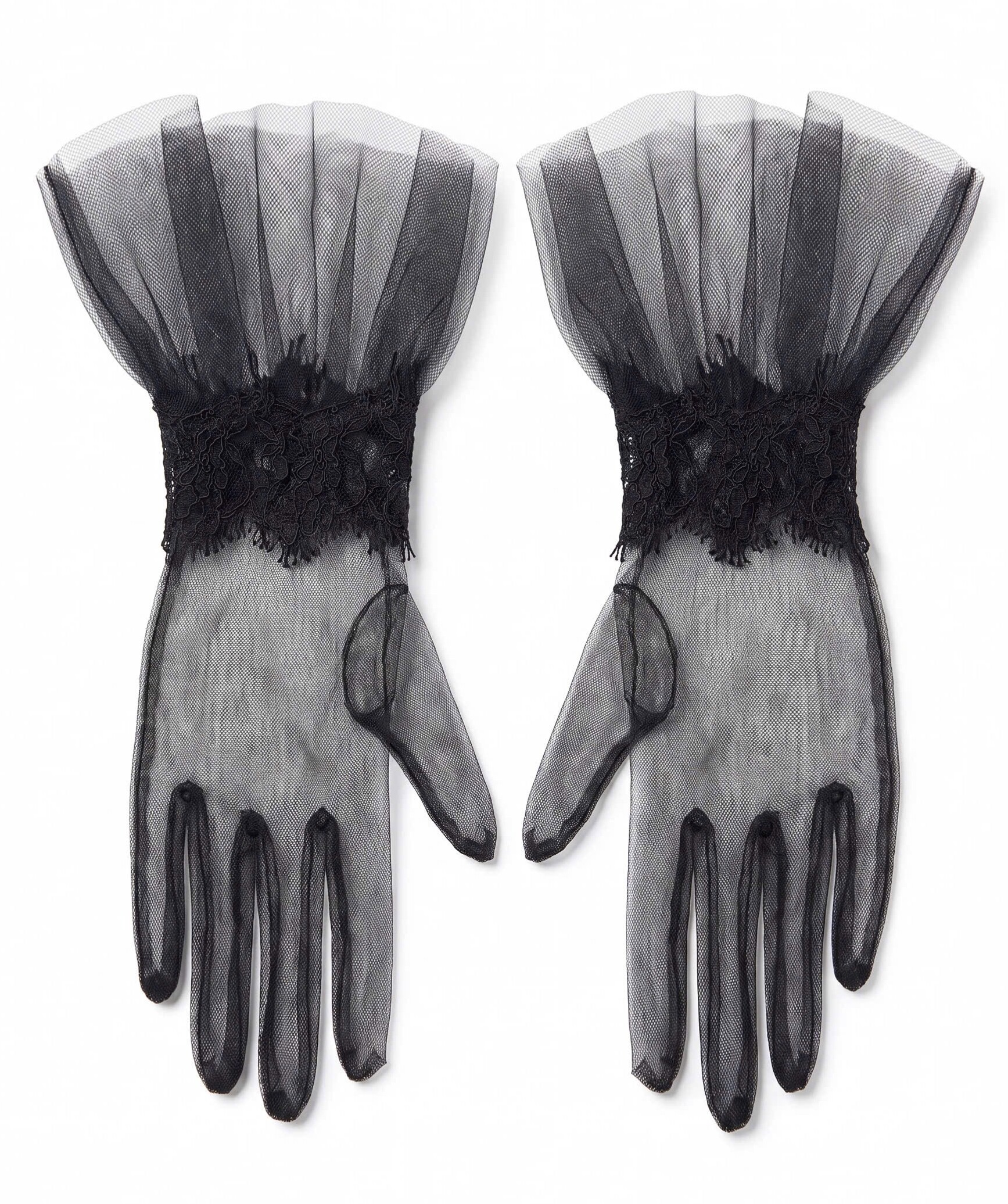 ROSE GLOVES BLACK - 1