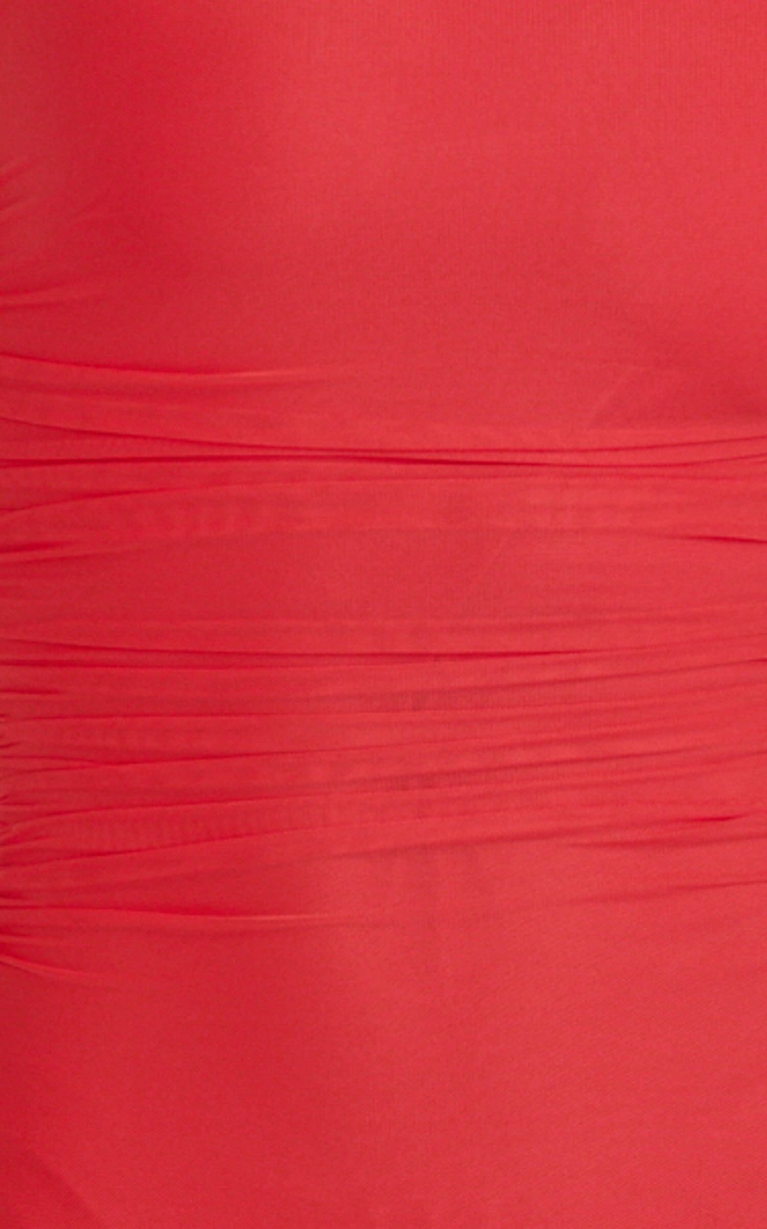 Judee Midi Dress - One Shoulder High Side Split Dress in Red - View 6