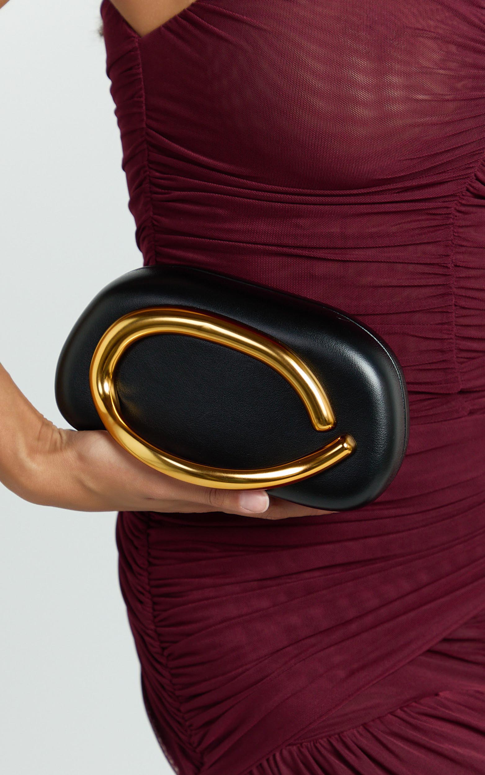 Katherine Bag - Clutch With Gold Hardware in Black - View 1