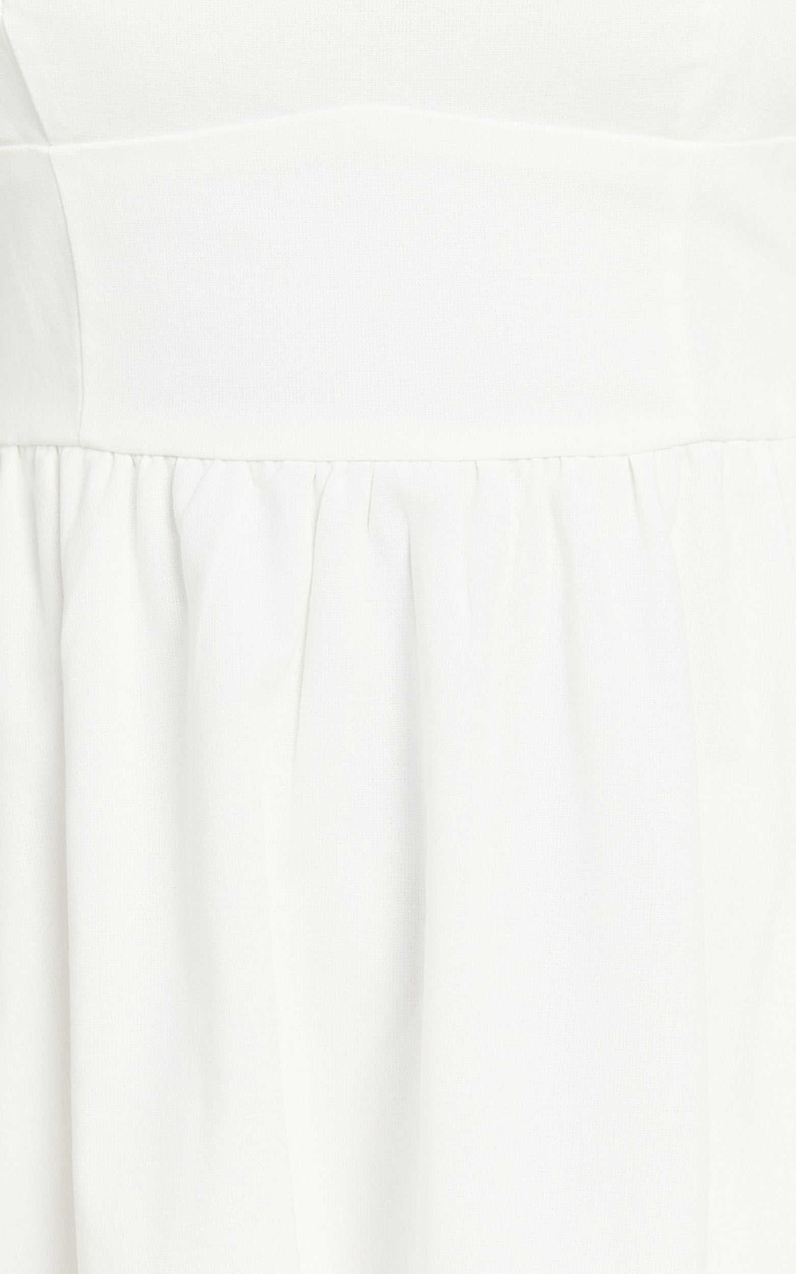 Khari Midi Dress - Linen Look Square A Line Dress in White - View 9