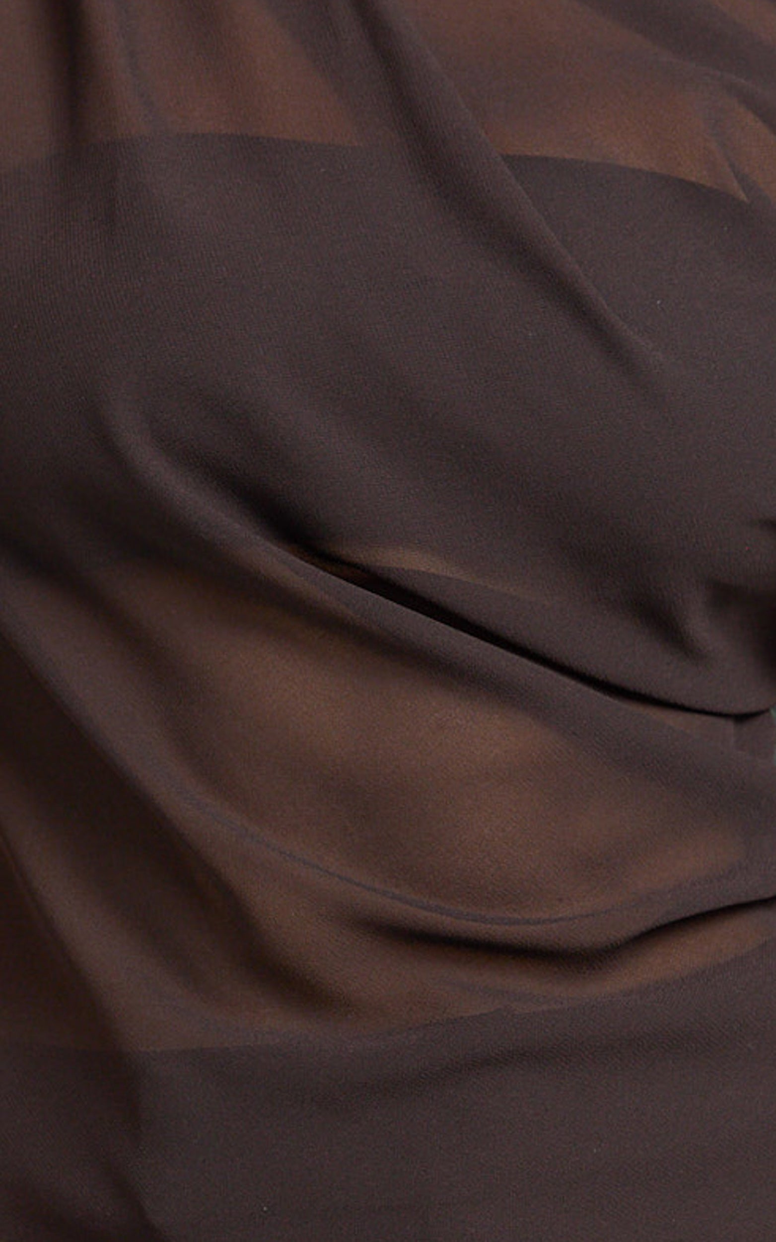 Milla Top - Georgette Asymmetric Draped Top in Chocolate - View 9