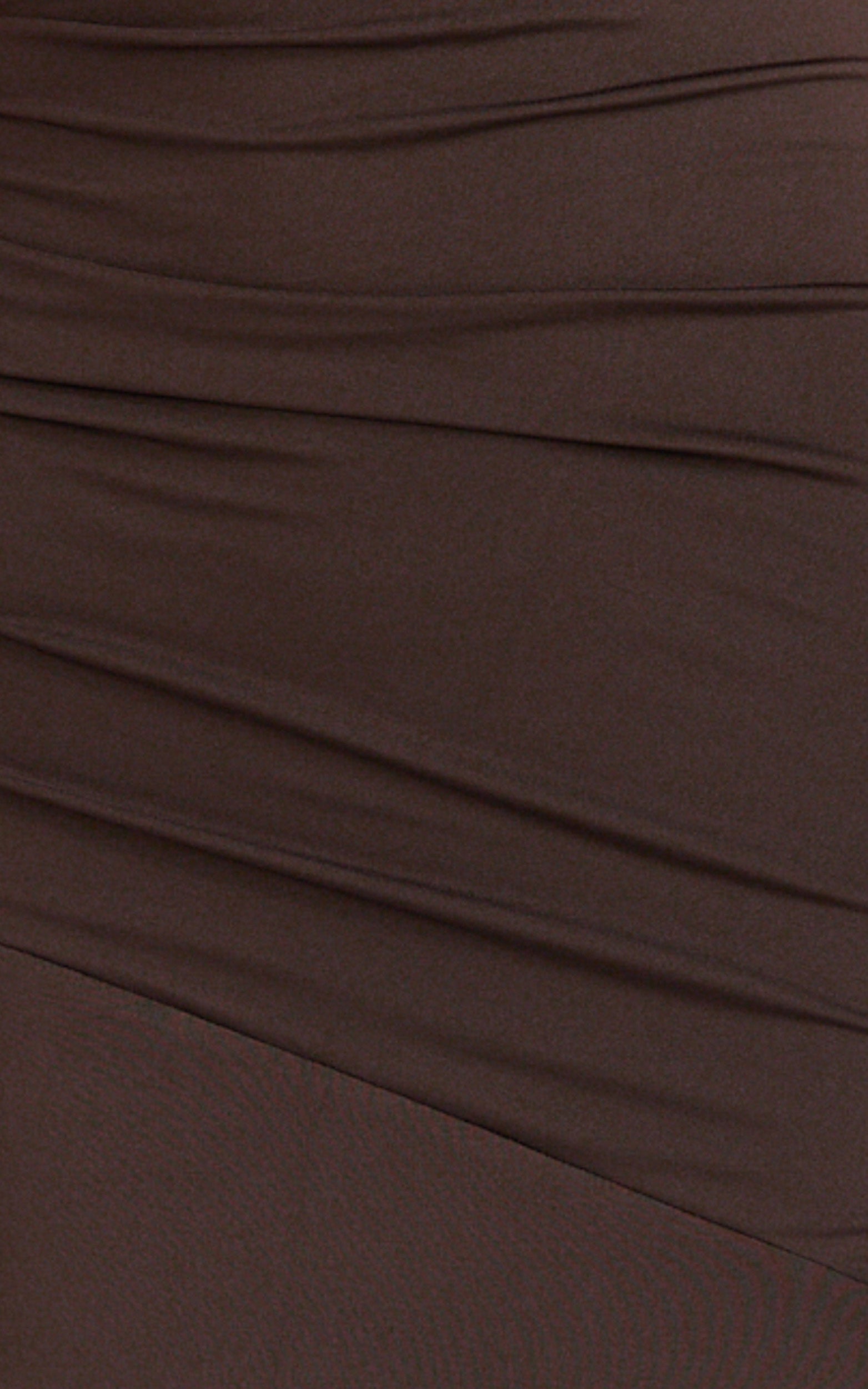 Opal Maxi Dress - Off Shoulder Gathered Bodice Fit And Flare Dress in Dark Chocolate - View 7