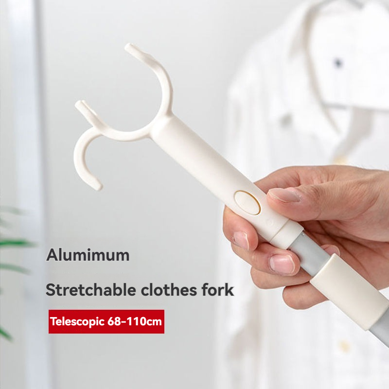 Household Clothes Pole Telescopic Clothes Drying Pole Clothes Picking Pole Clothes Fork Pole Clothes Drying Telescopic Pole Clothes Drying Fork Clothes Drying Rack