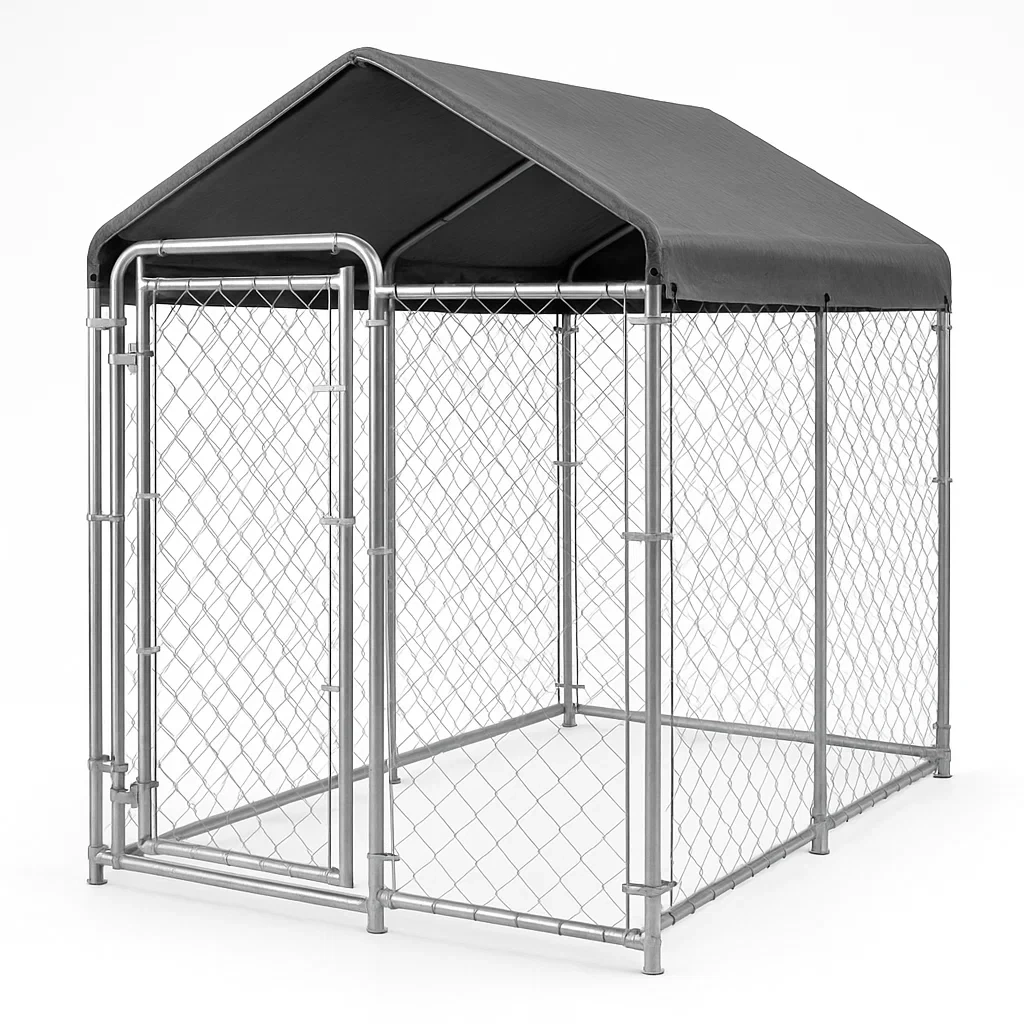 Jaula para perro de metal con techo impermeable 200×200×180 cm