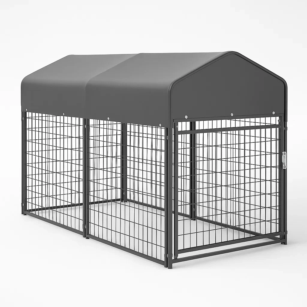 Jaula para perro metálica con techo 200×100×150 cm