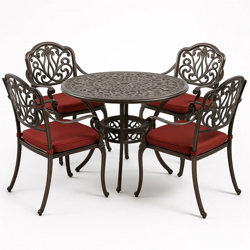 Conjuntos de comedor de aluminio fundido para exterior