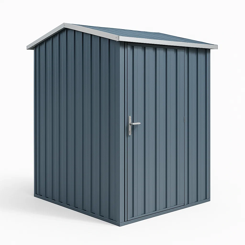 Cobertizo de acero para exterior en color gris 213×130×173 cm