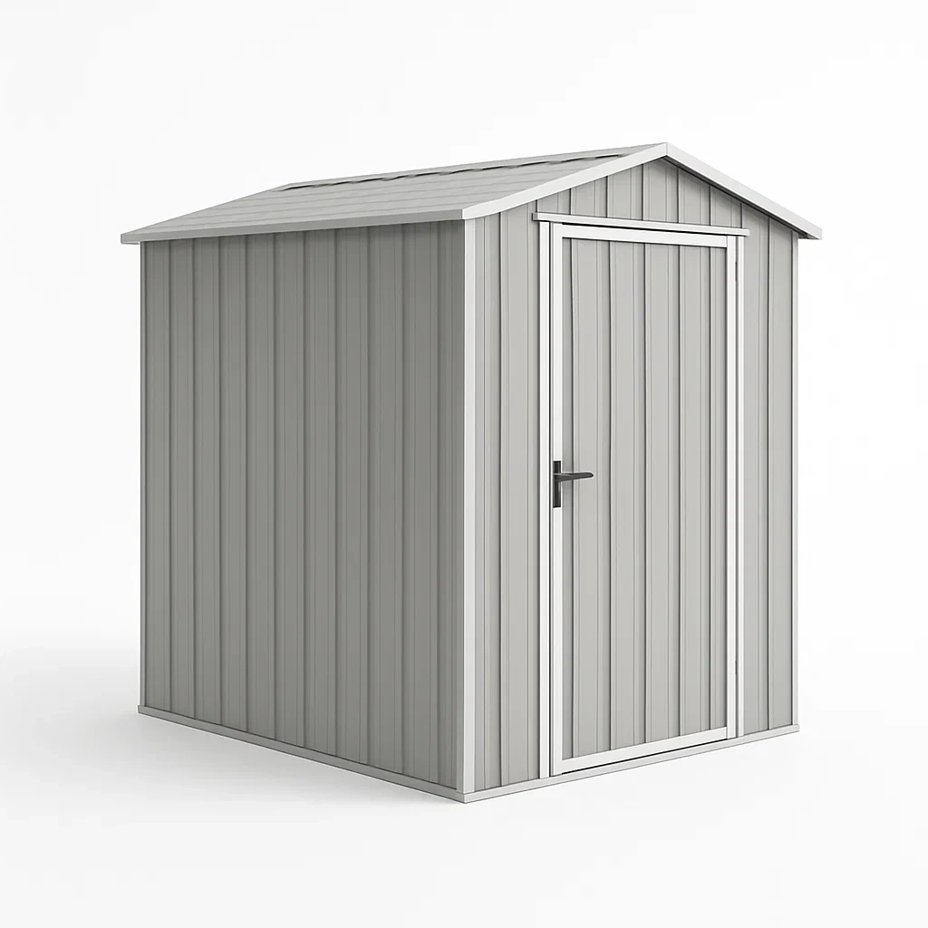 Cobertizo de acero galvanizado en color gris 213×130×173 cm