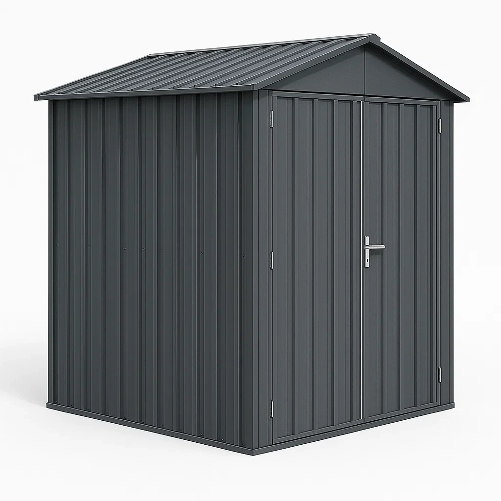 Cobertizo de acero galvanizado para exterior en color antracita 213×130×185 cm