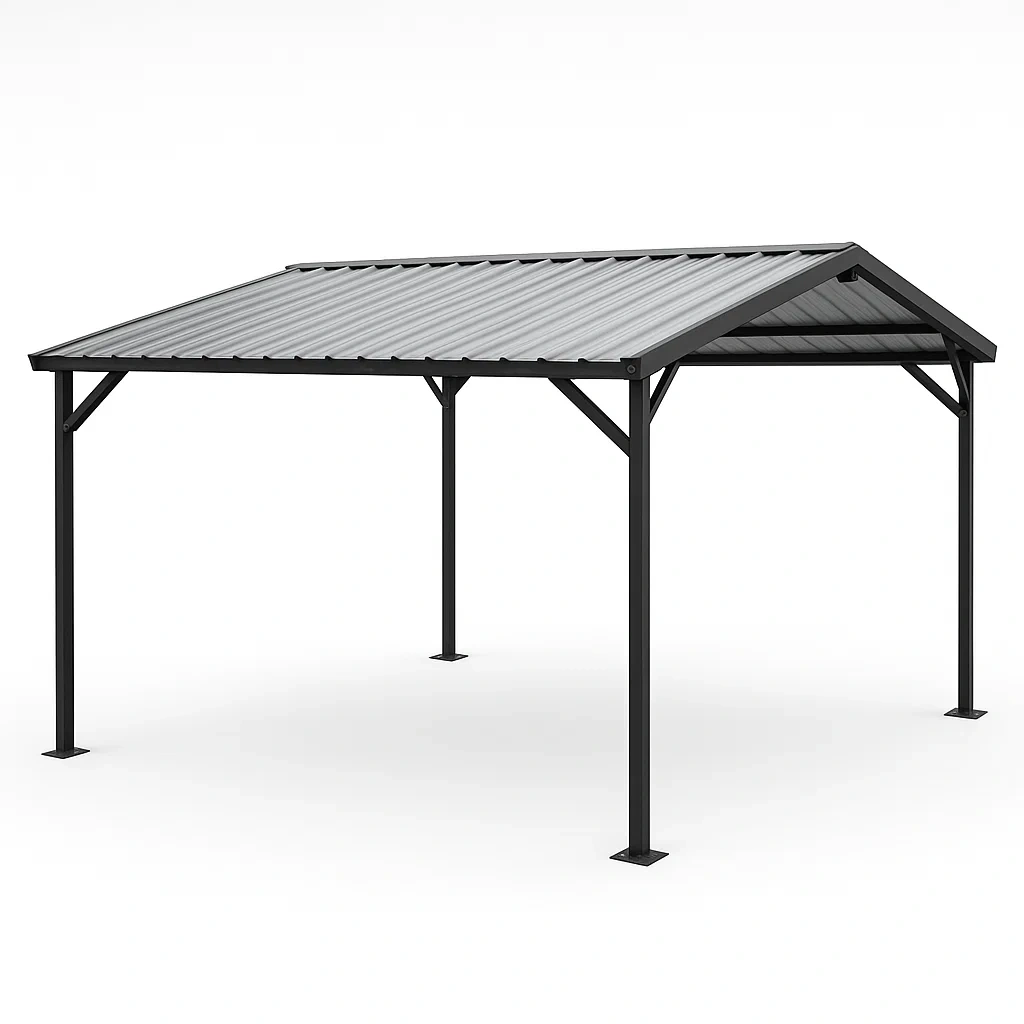 Cochera de acero galvanizado para exteriores