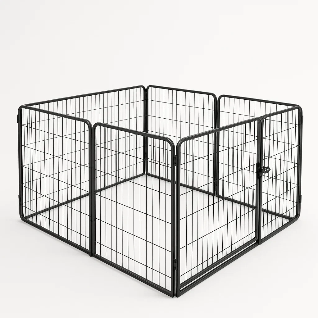 Parque para perro metálico en color negro