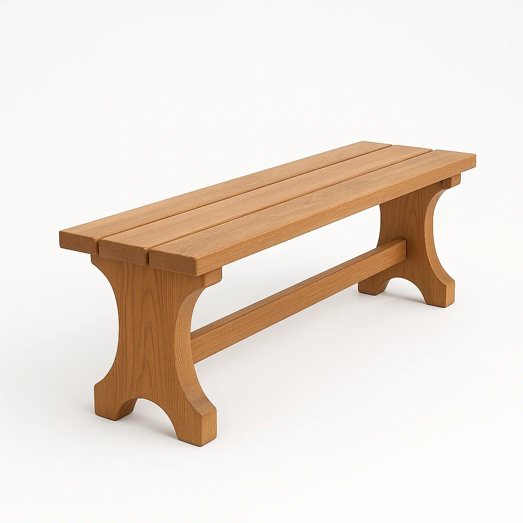 Banco de roble para exterior 120×40×45 cm