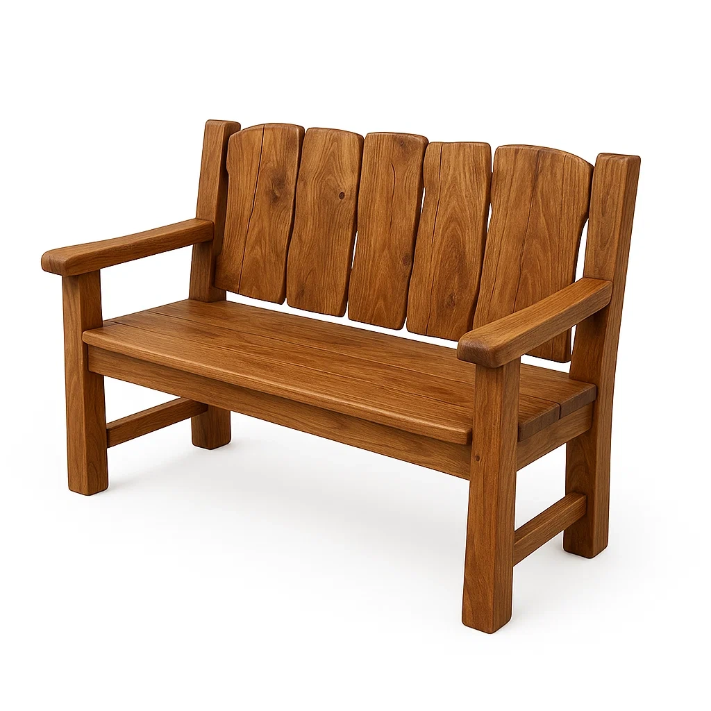 Banco de madera de teca 120 cm para exterior