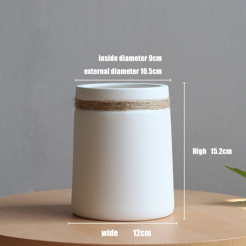 Minimalist Matte White Ceramic Flower Arrangement Home Decor Tall Vase