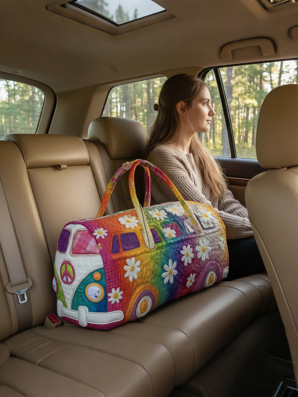 Hippie Journey Quilted Duffle Bag