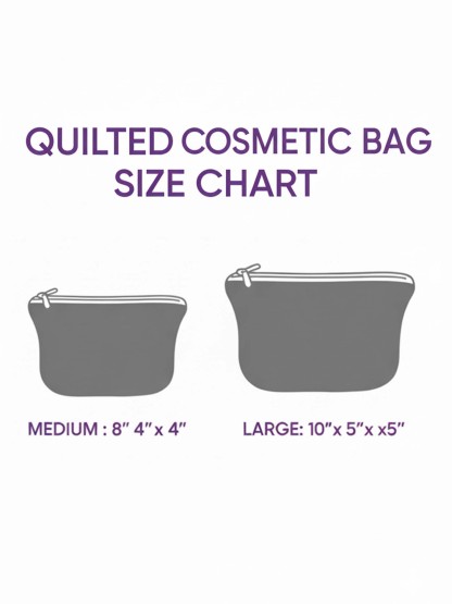 Hippie Groovy Flower Cotton Quilted Cosmetic Bag