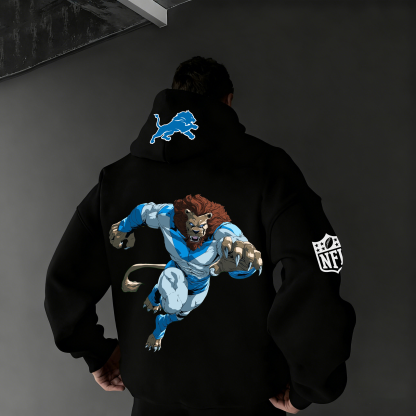 Anime-Style Feline Warrior Mascot Graphic Hoodie