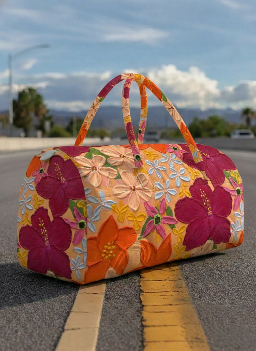 Retro Bohemia Journey Quilted Duffle Bag 