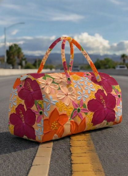 Retro Bohemia Journey Quilted Duffle Bag 