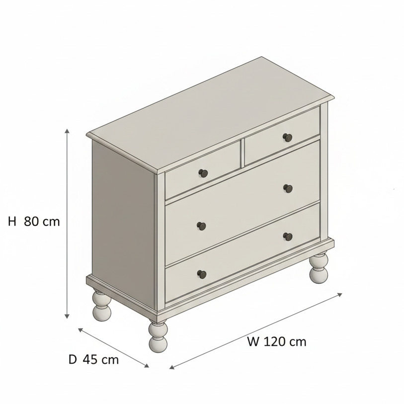 Bohemian Hand-Painted Floral Pink Wood Three Drawer Storage Accent Locker