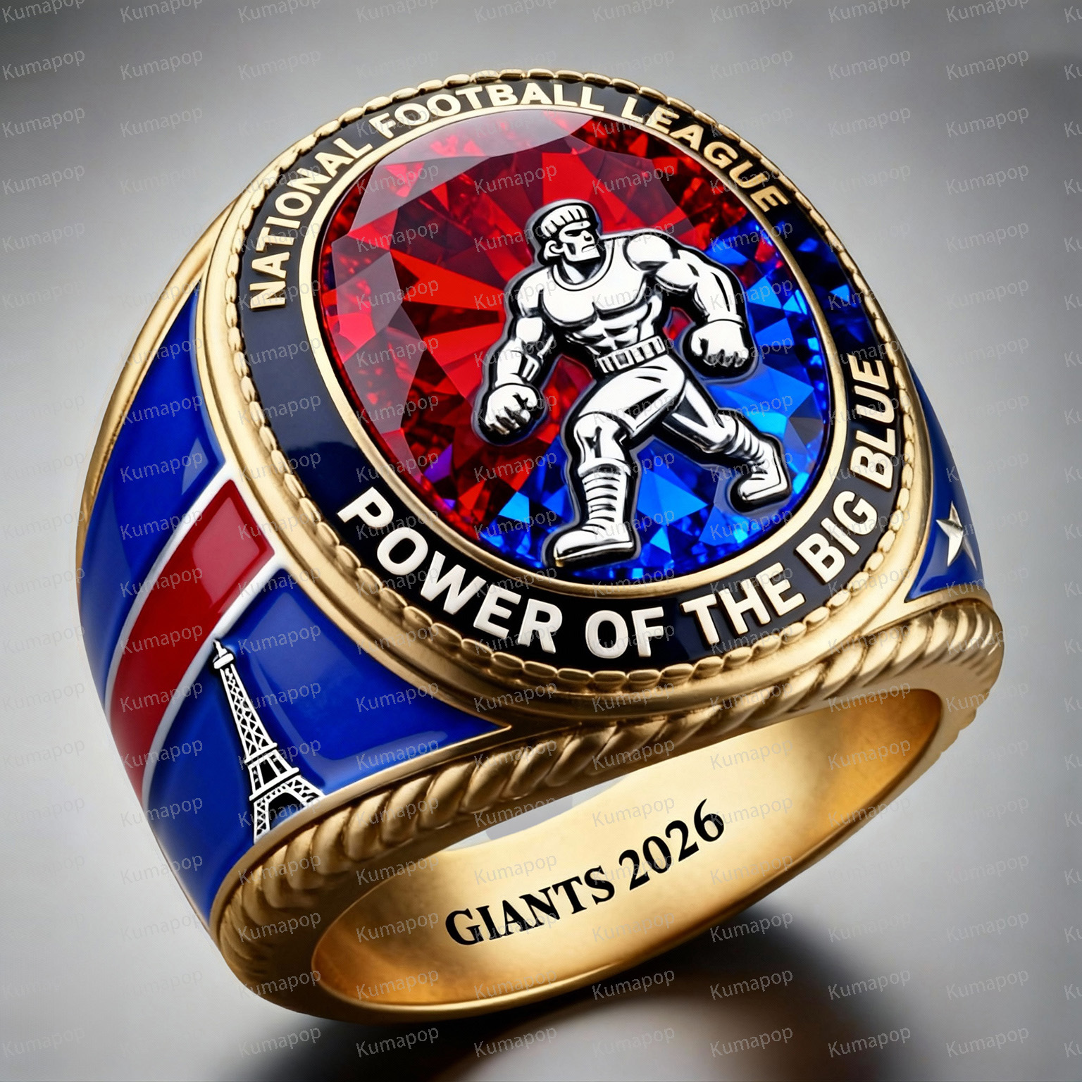 NYG TITAN-CRUSH Giants Exclusive Custom Luxury Ring