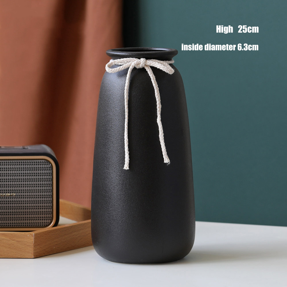 Minimalist Matte White Ceramic Flower Arrangement Home Decor Tall Vase