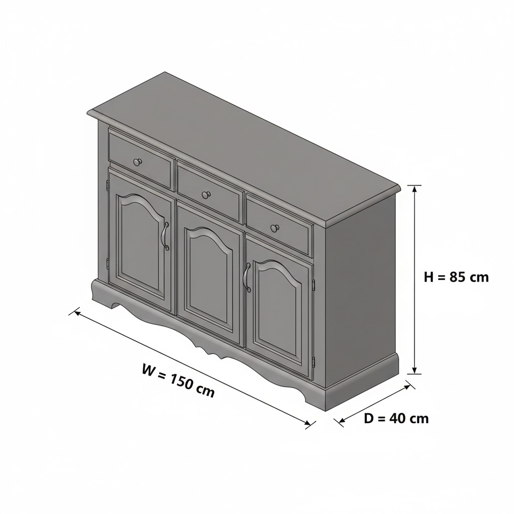 Rustic Vintage Distressed Turquoise Wooden Three Drawer Storage Locker