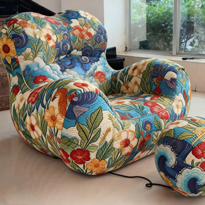 【First Encounter with the Forest】 Italian single-person sofa chair: Bohemian vintage print - Slow Life Single Chair