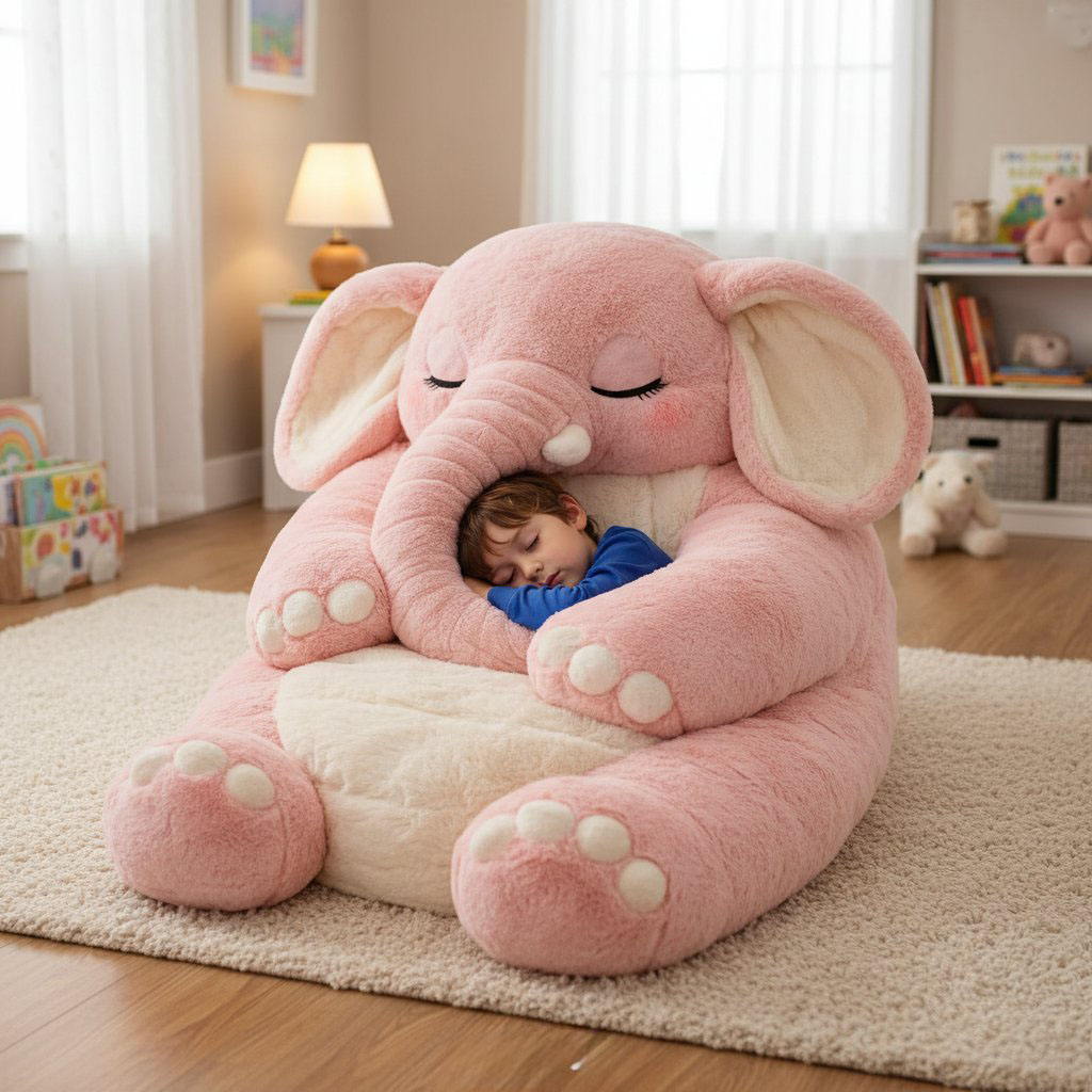 Playful Oversized Land Animal Character Warm Fleece Wearable Sleeping Bag