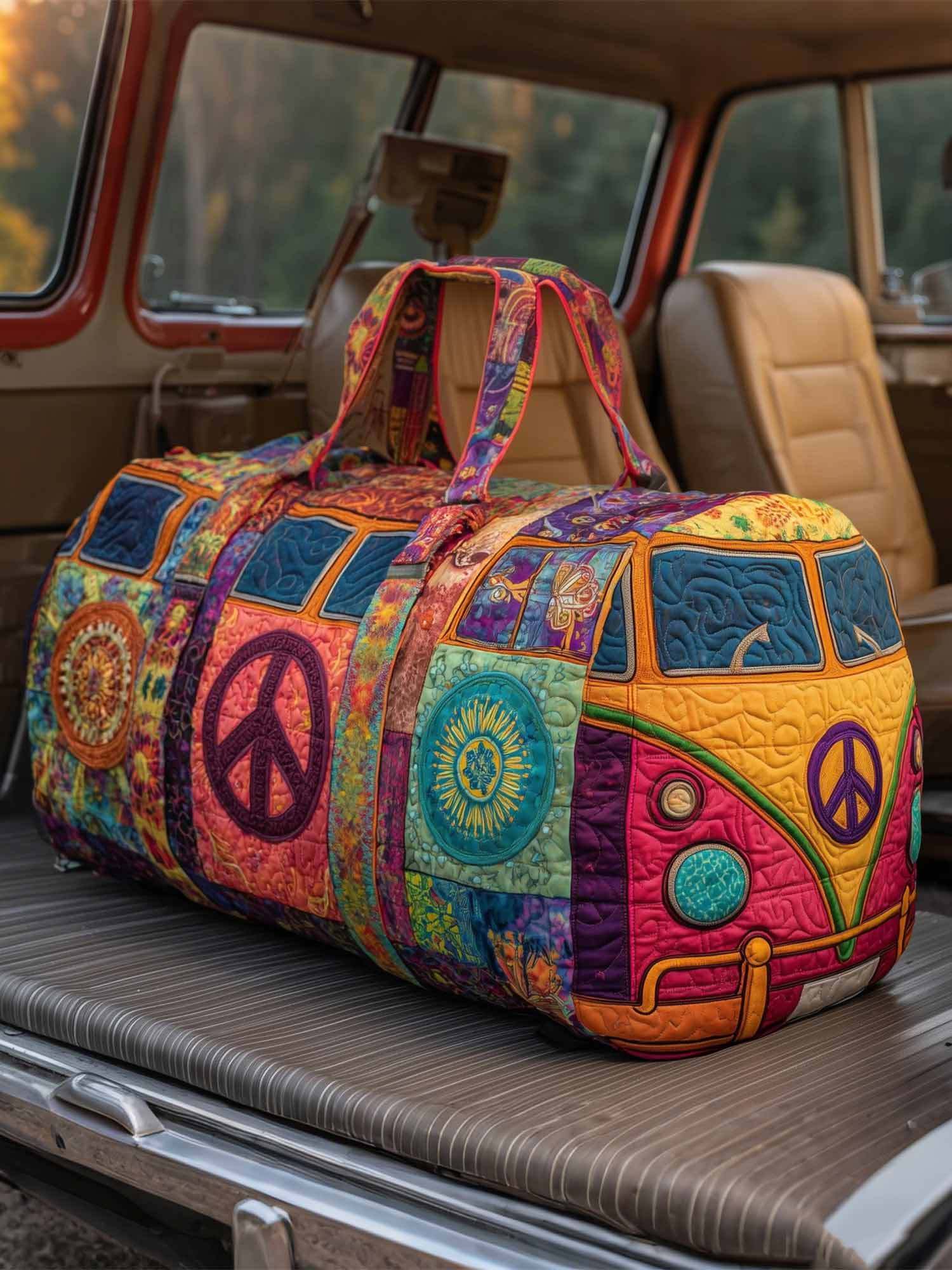 Hippie Van Quilted Duffle Bag