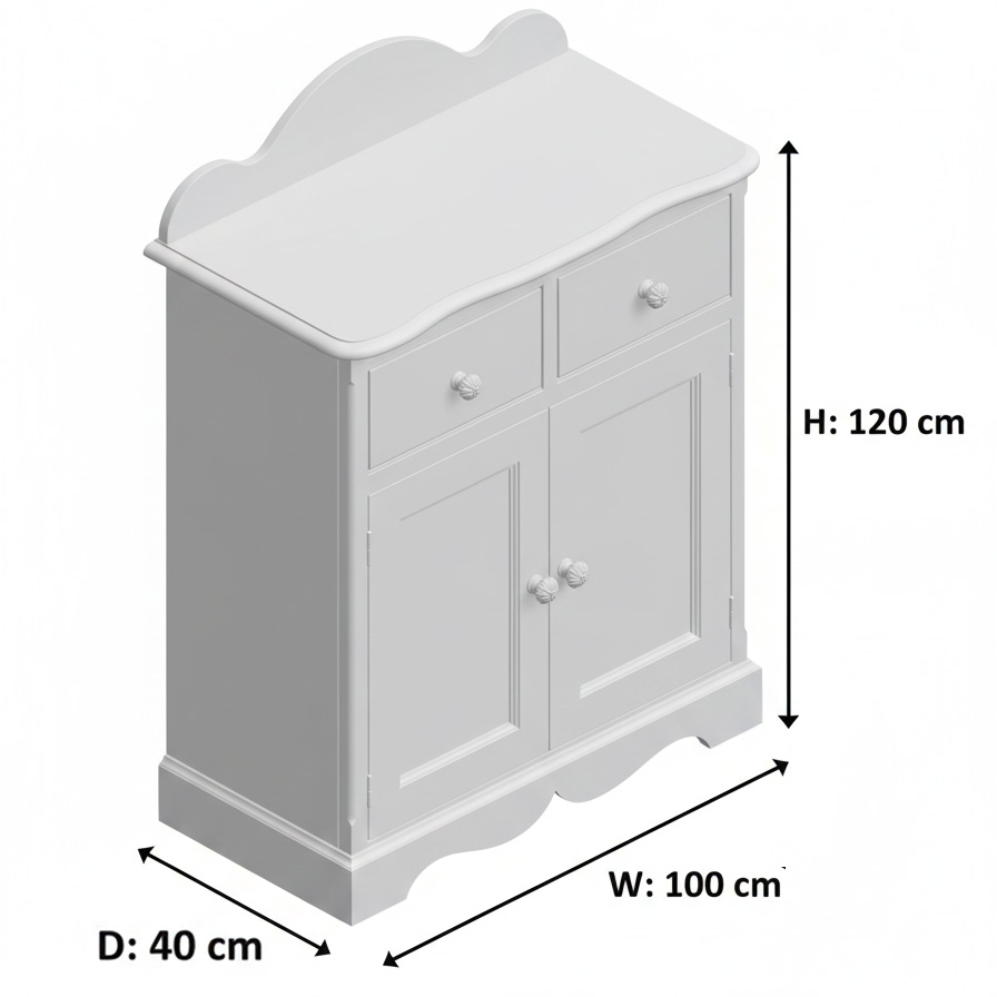 Pastel Country Style Hand-Painted Floral Wood Storage Entryway Locker