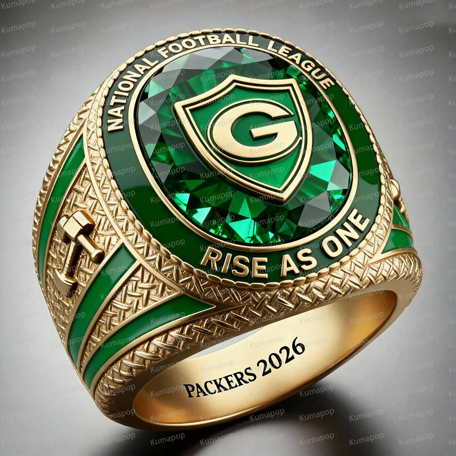 GB PACKER-STEEL Packers Exclusive Custom Luxury Ring